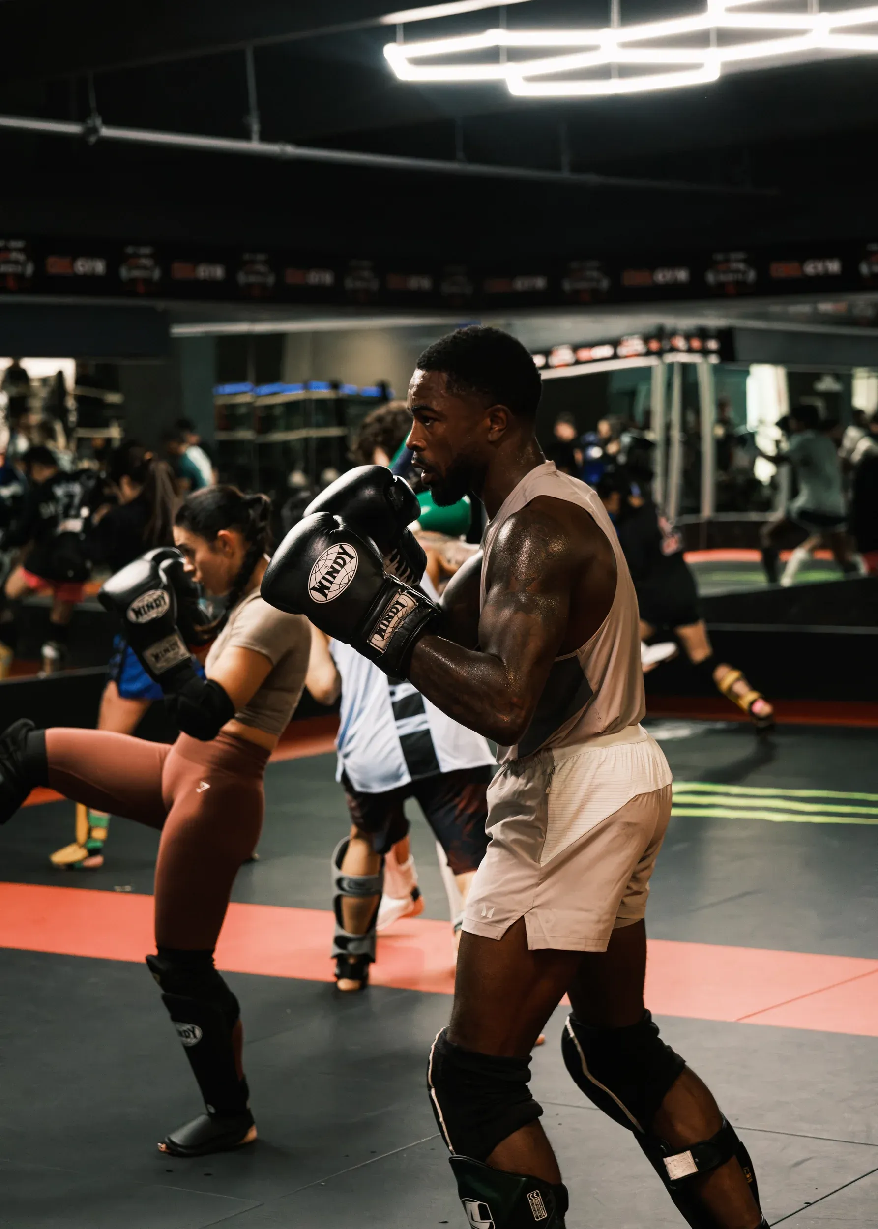 Fighters and athletes, frame 1
